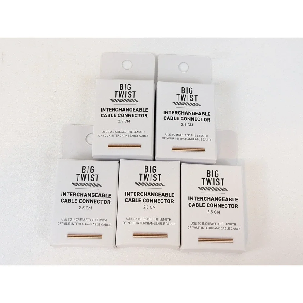 5x Big Twist Interchangeable Cable Connector 2.5cm Knitting Joiner Lot